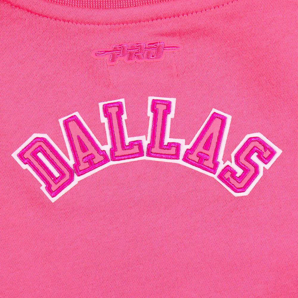NFL DALLAS COWBOYS TRIPLE PINK TODDLER GIRLS FLEECE CREWNECK (BEETROOT PURPLE) - Image 9
