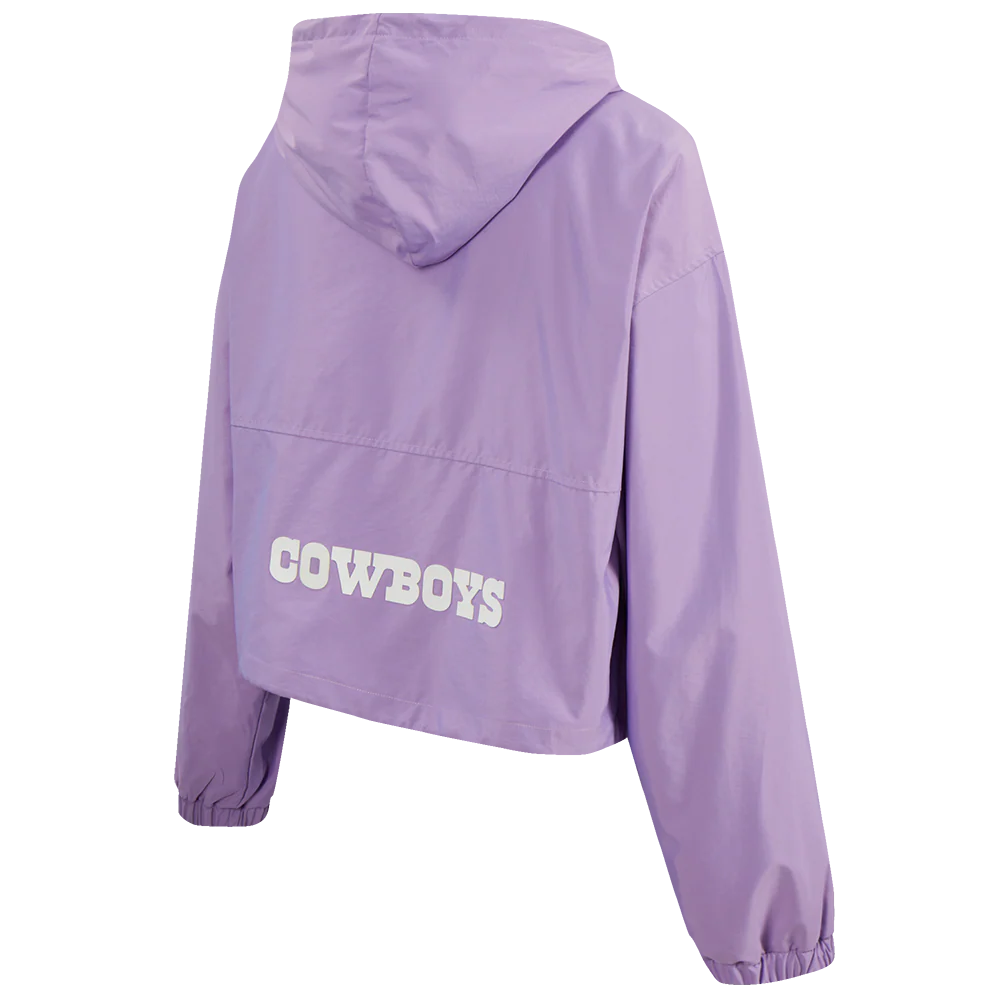 NFL DALLAS COWBOYS HOLOGRAM WOMEN'S 1/2 ZIP WIND JACKET (IRIDESCENT) - Image 4