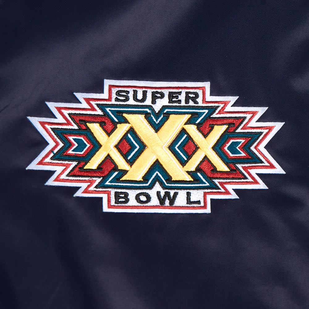 NFL DALLAS COWBOYS MASHUP WOMEN'S RIB SATIN JACKET (MIDNIGHT NAVY) - Image 5