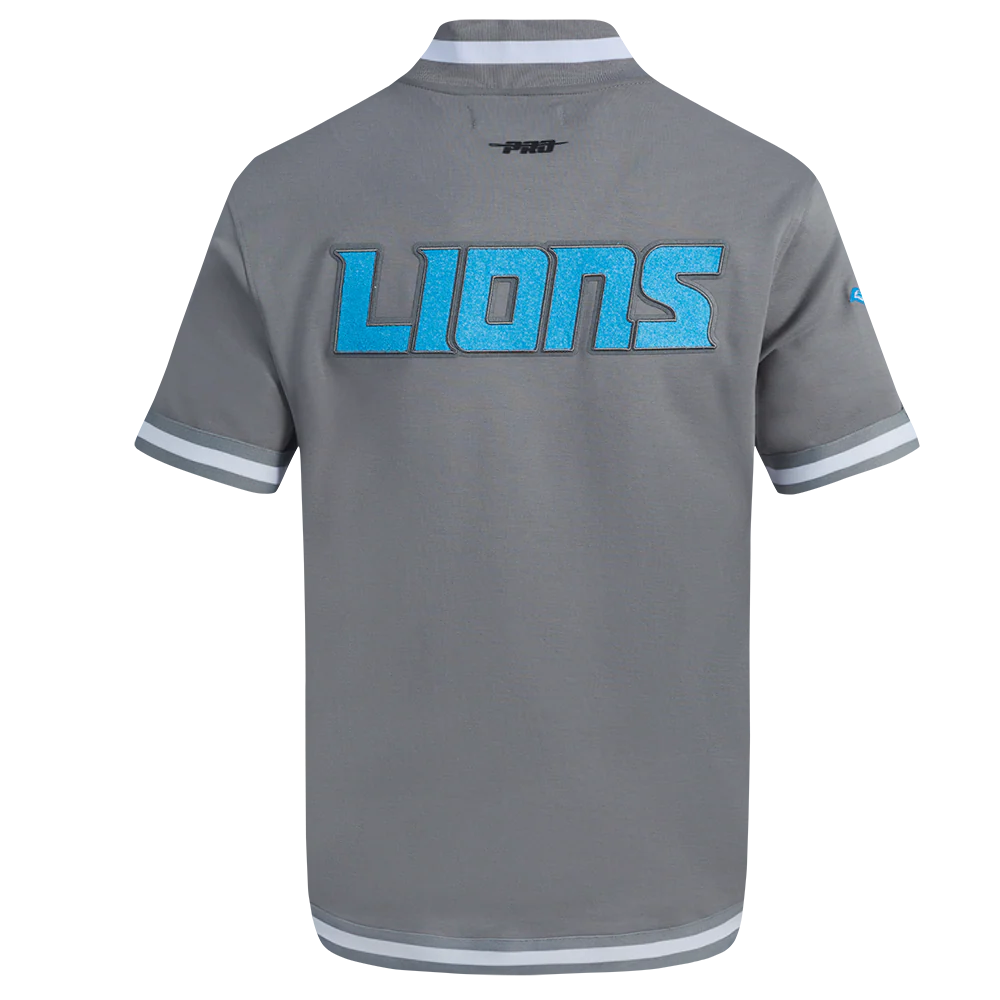 NFL DETROIT LIONS AIDAN HUTCHINSON #97 CLASSIC MEN'S WARM UP JACKET\ (GRAY) - Image 3