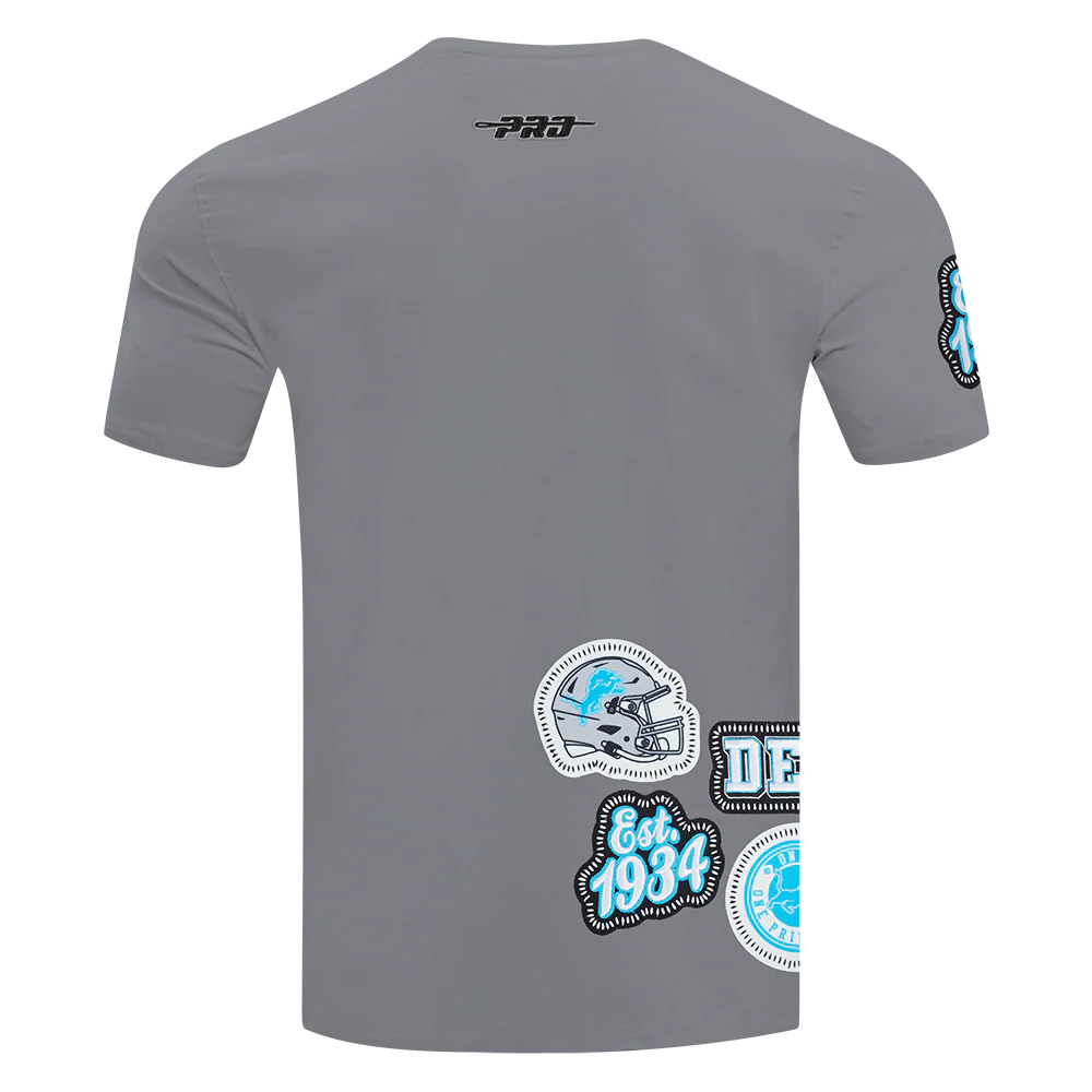 NFL DETROIT LIONS DIY PICK STITCH MEN'S SINGLE JERSEY TEE (GRAY) - Image 3
