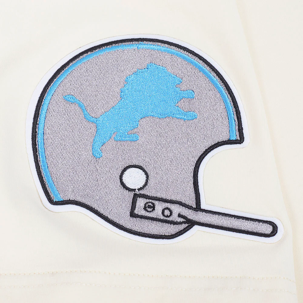 NFL DETROIT LIONS RETRO CASCADE MEN'S RINGER TEE (EGGSHELL/ BLACK) - Image 7