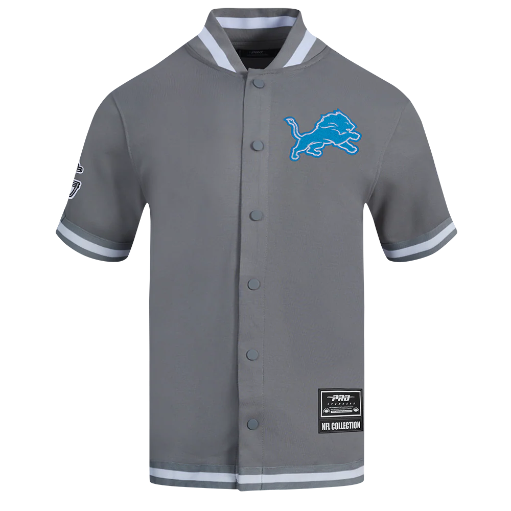 NFL DETROIT LIONS SOUVENIR MEN'S WARM UP JACKET (GRAY)