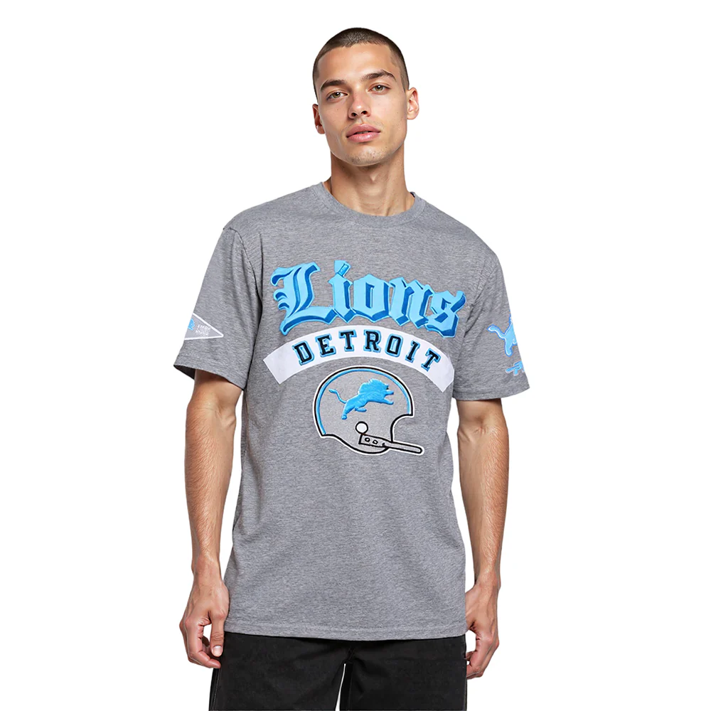 NFL DETROIT LIONS BEST OF MEN'S CJ DROP SHOULDER TEE (DARK HEATHER GRAY)