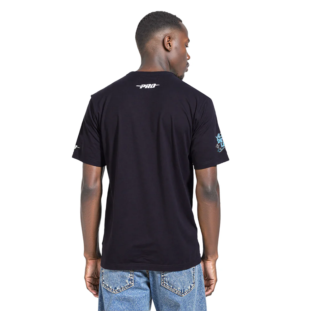 NFL DETROIT LIONS REBEL ATHLETICS STACKED LOGO MEN'S SJ TEE (BLACK) - Image 2