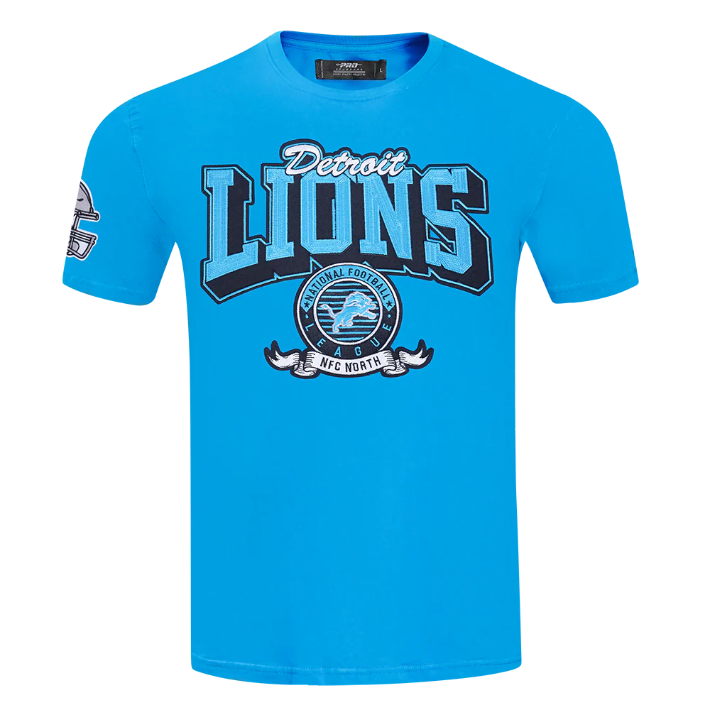 NFL DETROIT LIONS TEAM BADGE MEN'S SJ TEE (AQUA) - Image 5
