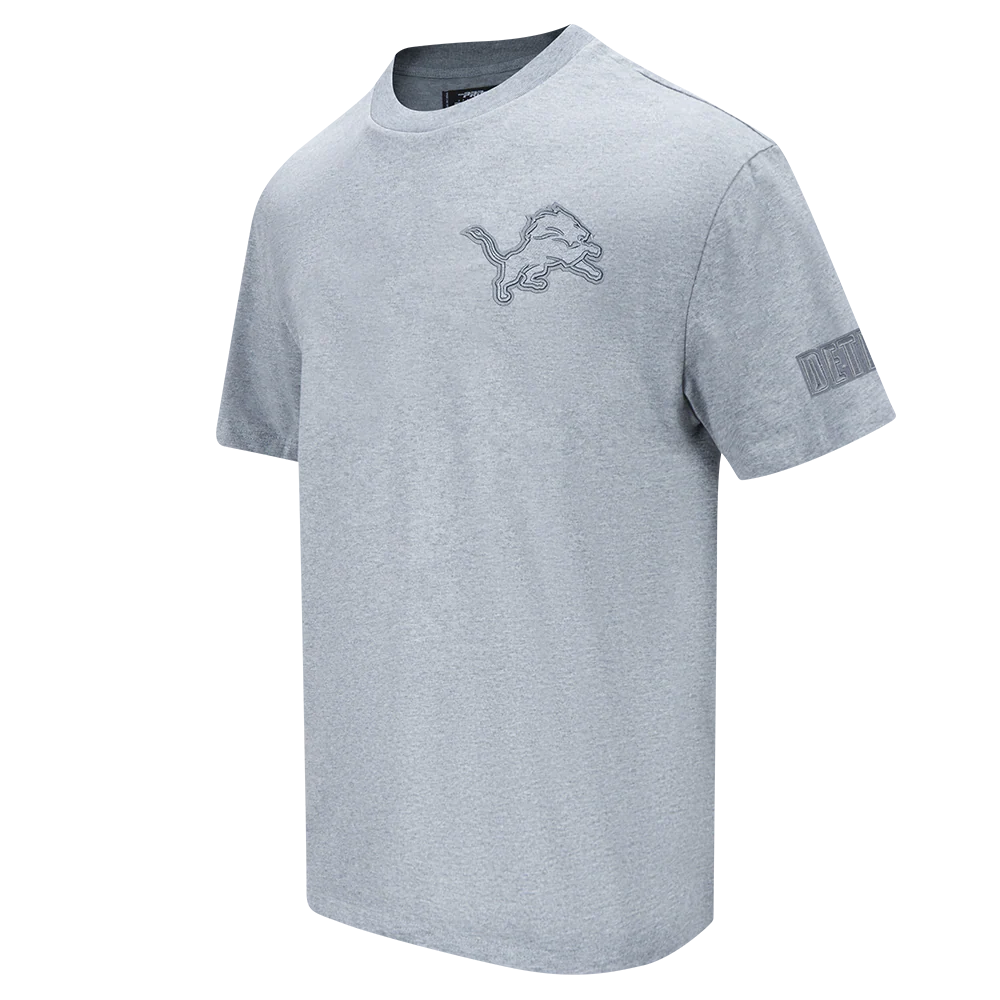 NFL DETROIT LIONS NEUTRAL MEN'S DROP SHOULDER TEE (DARK HEATHER GRAY) - Image 2
