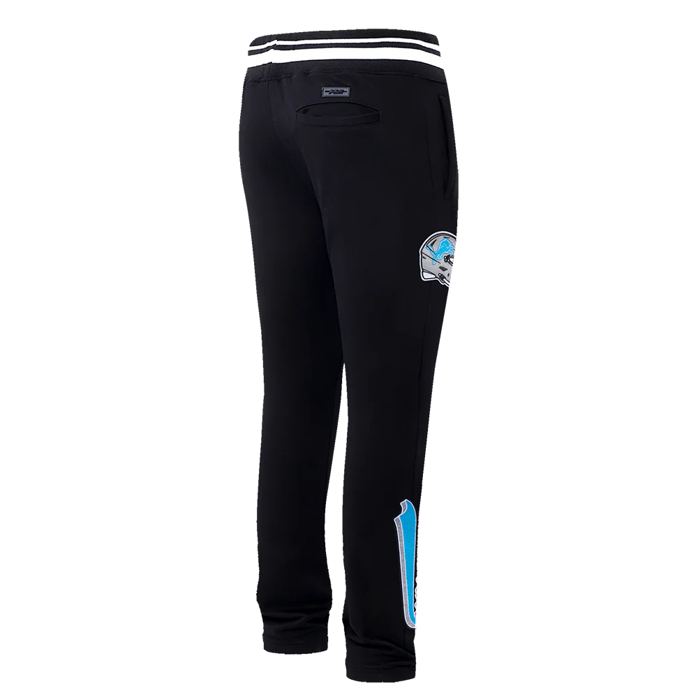 NFL DETROIT LIONS SCRIPT TAIL MEN'S RIB FLEECE SWEATPANT (BLACK) - Image 9