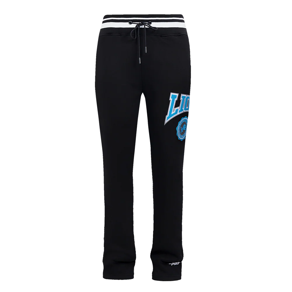 NFL DETROIT LIONS CREST EMBLEM RIB FLEECE SWEATPANT (BLACK) - Image 2