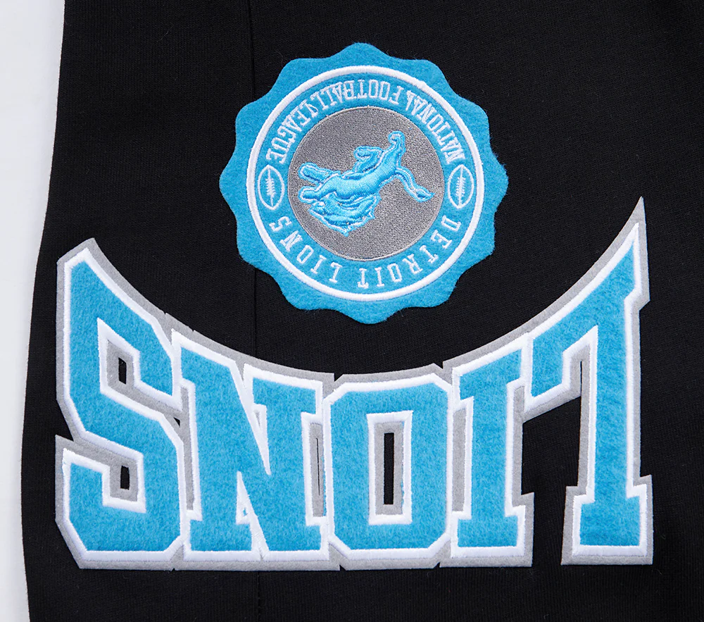 NFL DETROIT LIONS CREST EMBLEM RIB FLEECE SWEATPANT (BLACK) - Image 5