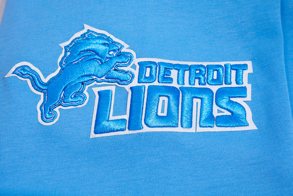 NFL DETROIT LIONS CLASSIC CHENILLE MEN'S PO HOODIE (UNIVERSITY BLUE) - Image 6