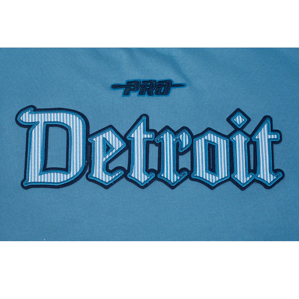 NFL DETROIT LIONS COUNTRY CLUB MEN'S DROP SHOULDER FLEECE CREWNECK (STEEL BLUE) - Image 5