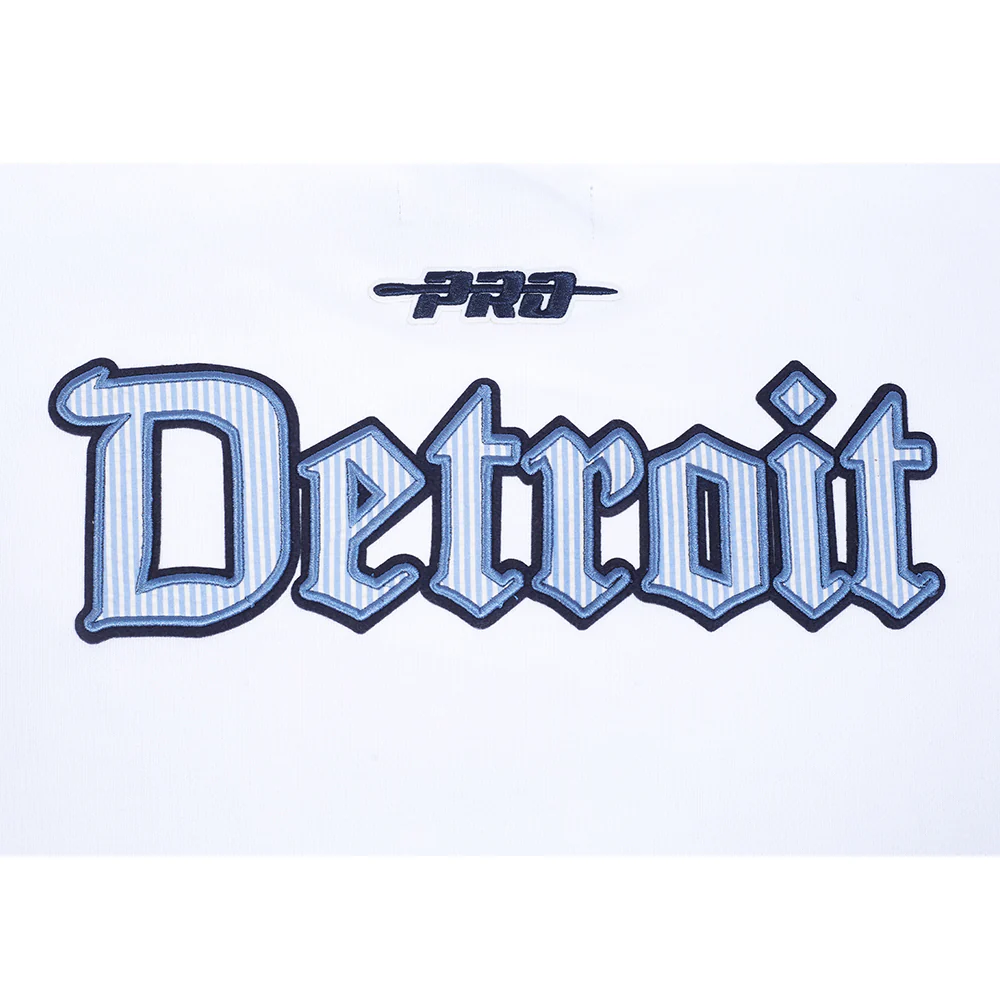 NFL DETROIT LIONS COUNTRY CLUB MEN'S DROP SHOULDER FLEECE CREWNECK (WHITE) - Image 5