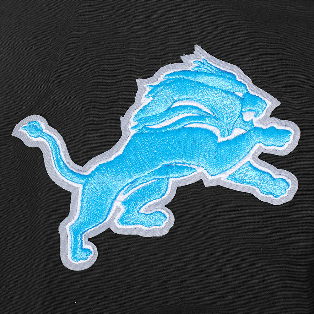 NFL DETROIT LIONS CLASSIC WIND SUIT MEN'S WOVEN FULL ZIP PULLOVER HOODIE (BLACK) - Image 6
