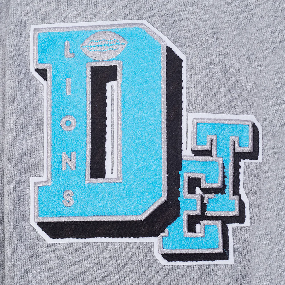 NFL DETROIT LIONS BEST OF MEN'S DROP SHOULDER FLC PO HOODIE (DARK HEATHER GRAY) - Image 8
