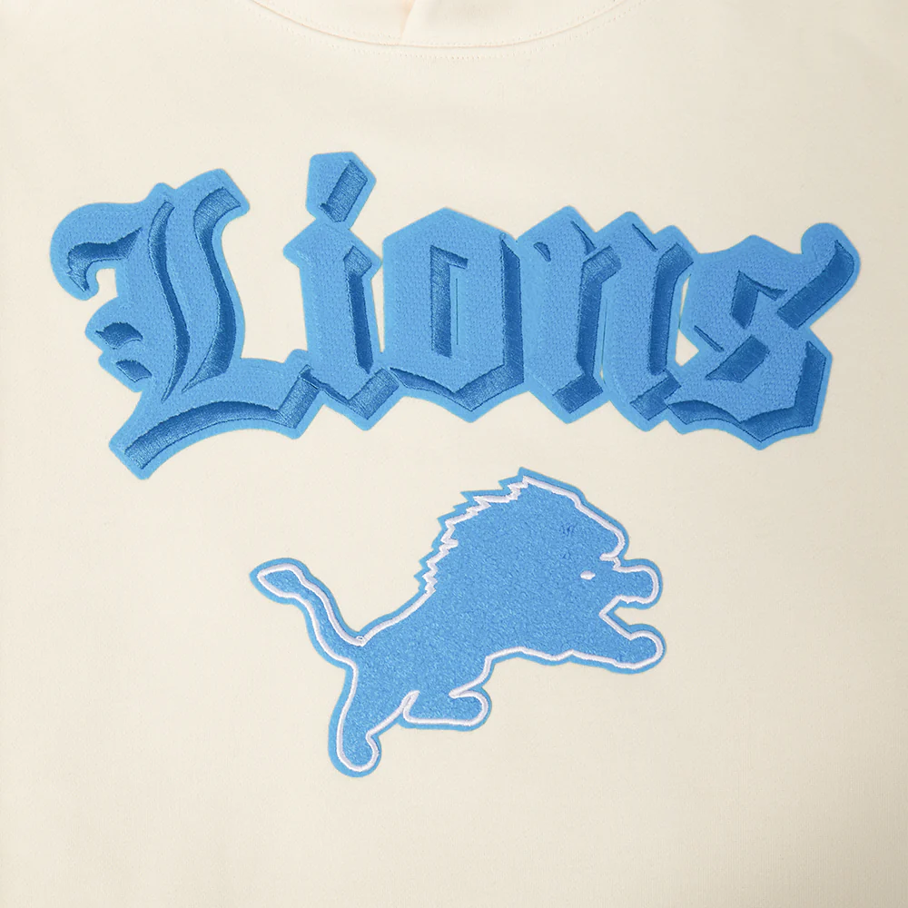 NFL DETROIT LIONS BEST OF MEN'S DROP SHOULDER FLC PO HOODIE (EGGSHELL) - Image 7