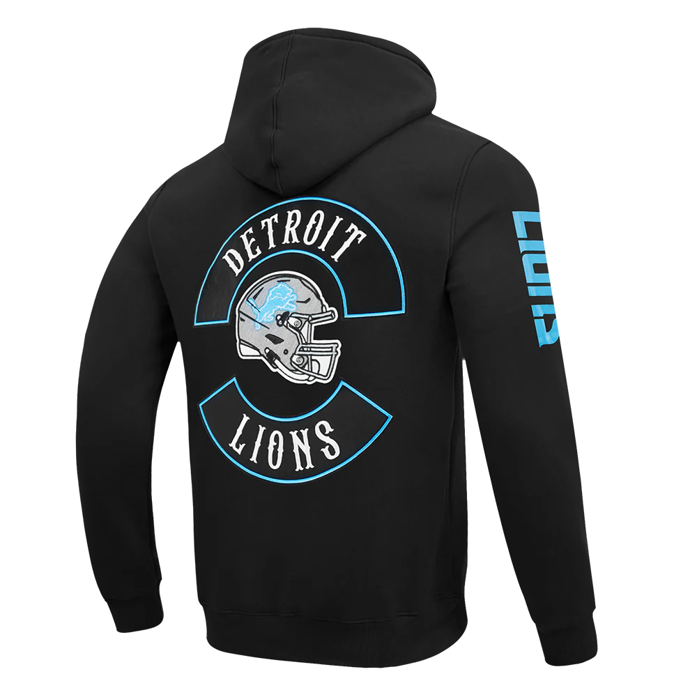 NFL DETROIT LIONS BORN FOR SPORT MEN'S FLC PO HOODIE (BLACK) - Image 4