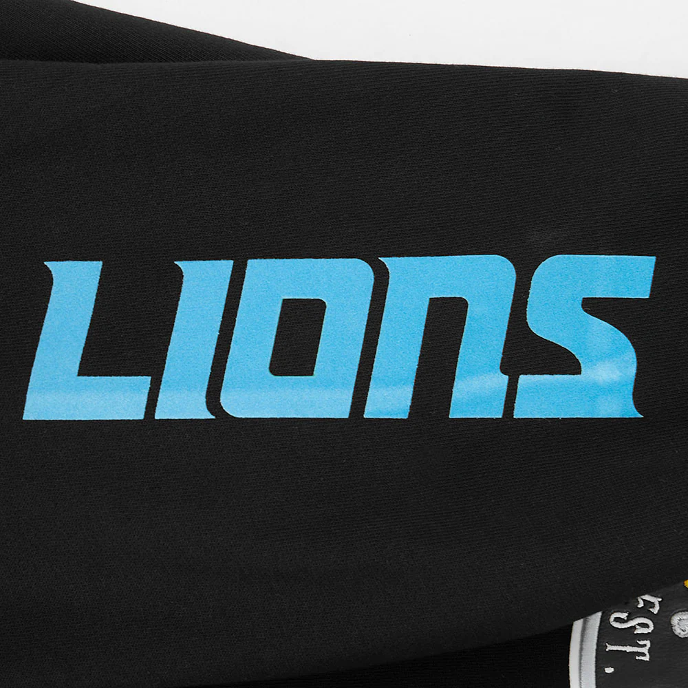 NFL DETROIT LIONS BORN FOR SPORT MEN'S FLC PO HOODIE (BLACK) - Image 7