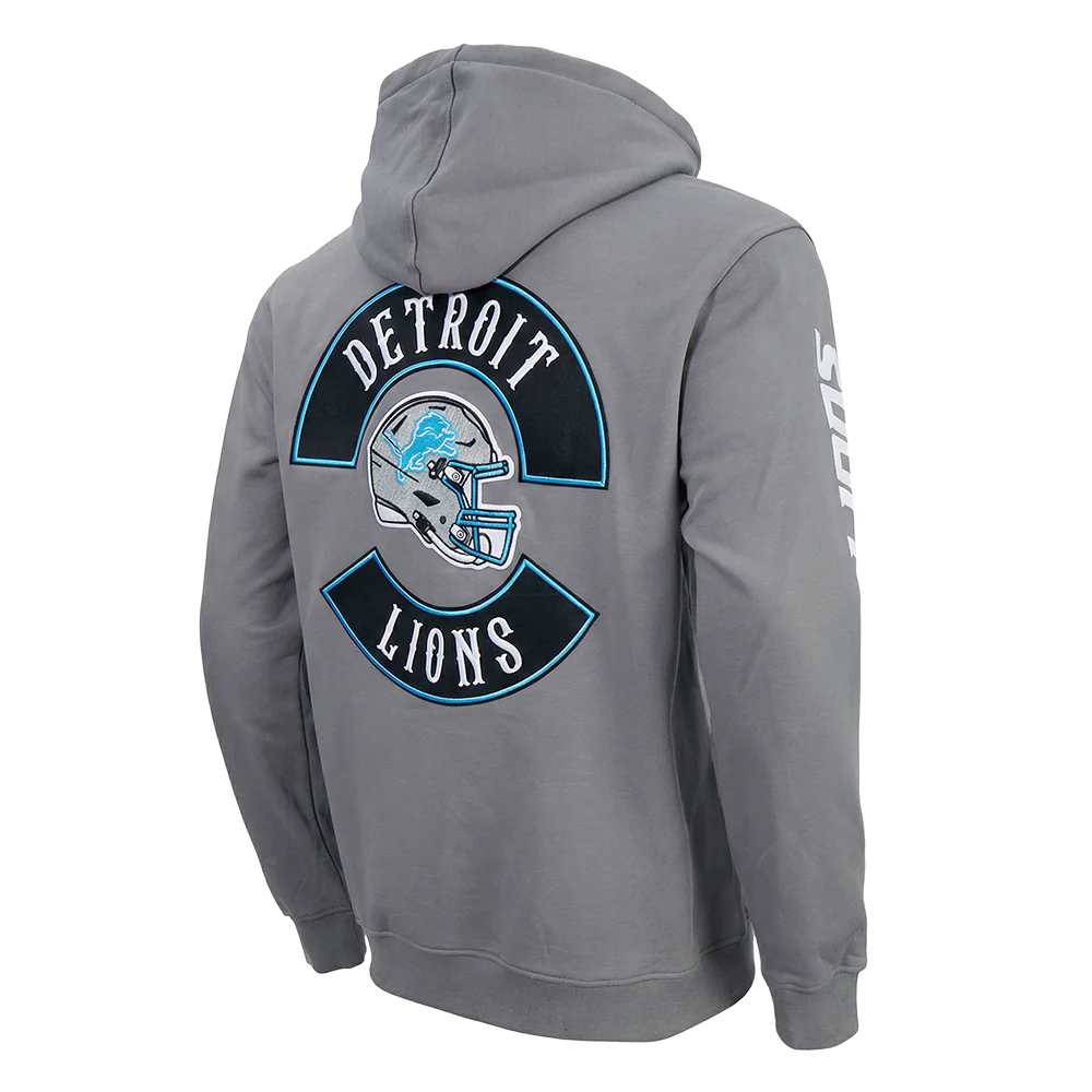 NFL DETROIT LIONS BORN FOR SPORT MEN'S FLC PO HOODIE (Gray) - Image 4