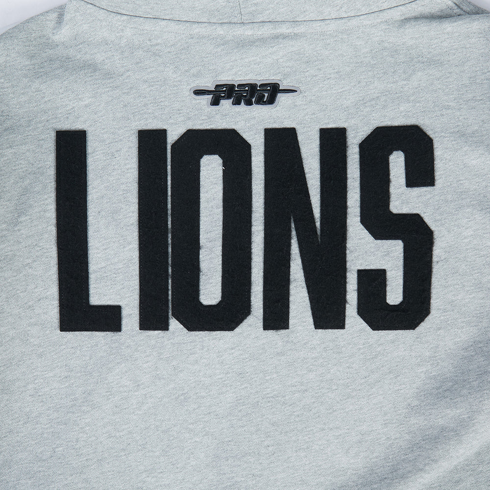 NFL DETROIT LIONS MODERN ORIGINALS MEN'S FLC PO HOODIE (Heather Grey) - Image 9