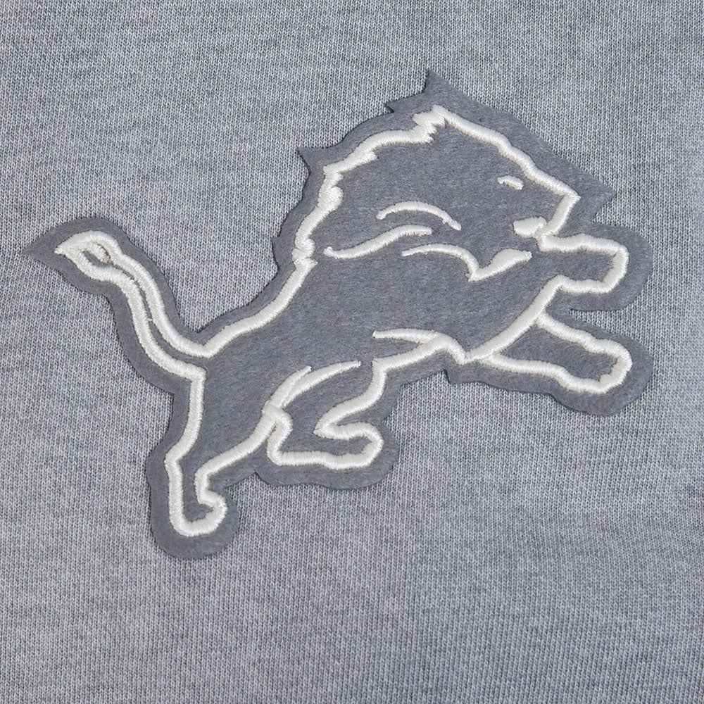 NFL DETROIT LIONS STREET TEAM MEN'S ENZYME WASH DS FT PO HOODIE (WASHED GREY) - Image 6