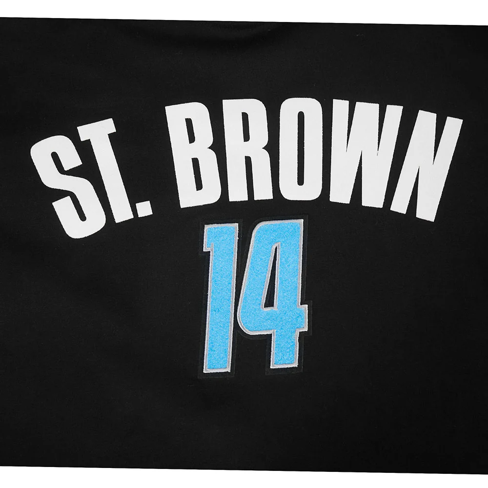 NFL DETROIT LIONS AMON RA ST. BROWN #14 CLASSIC PNN MEN'S DK PO HOODIE - Image 5