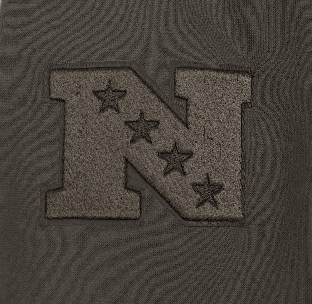NFL DETROIT LIONS NEUTRAL MEN'S DROP SHOULDER PULLOVER HOODIE (DARK TAUPE) - Image 6