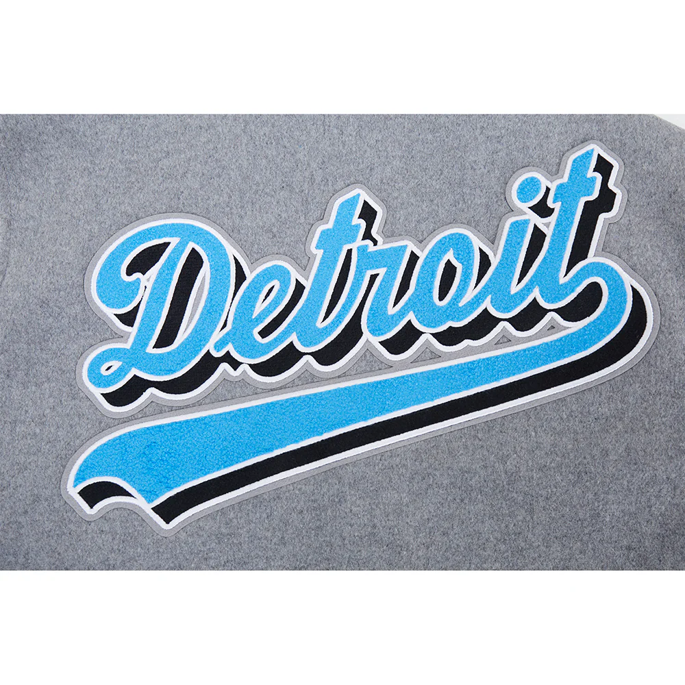 NFL DETROIT LIONS SCRIPT TAIL MEN'S RIB WOOL VARSITY (HEATHER GREY/WHITE/BLACK) - Image 12