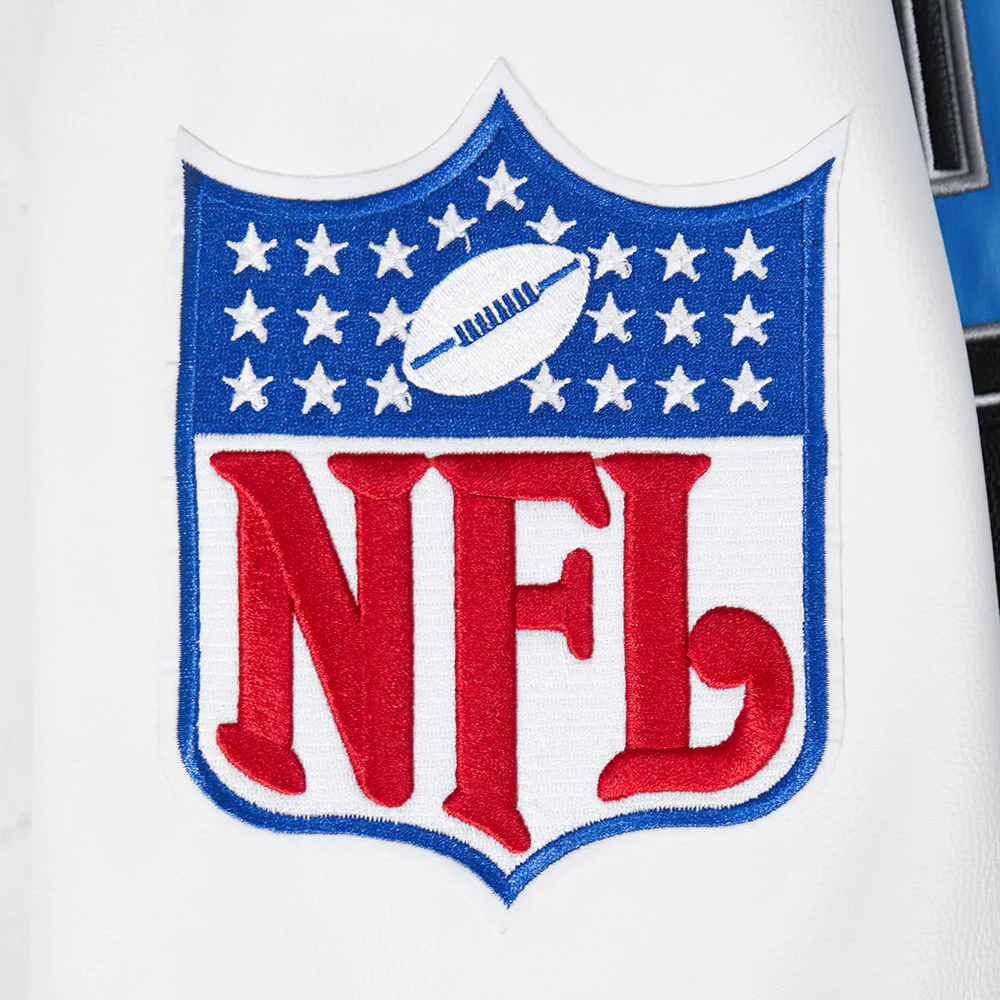 NFL DETROIT LIONS BEST OF MEN'S LEATHER VARSITY JACKET (BLACK/WHITE) - Image 17