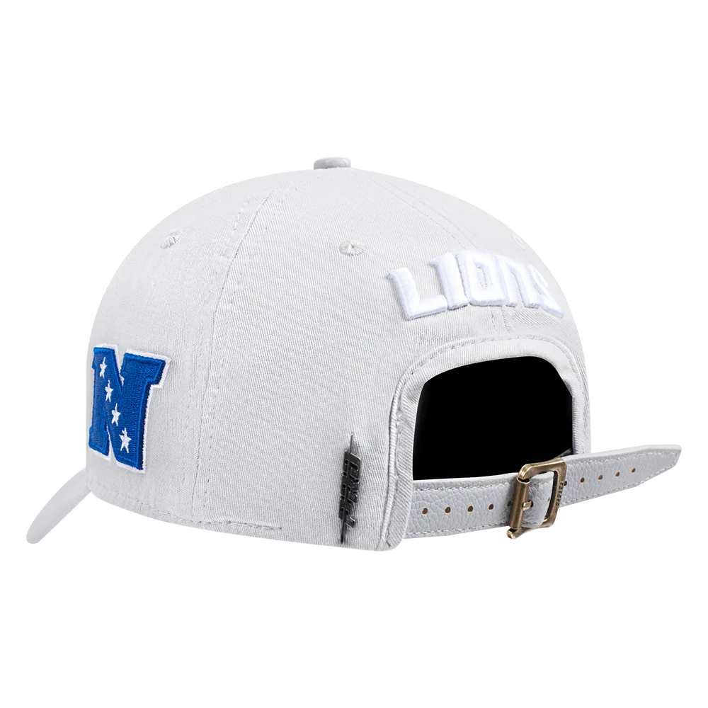 NFL DETROIT LIONS OLD ENGLISH MEN'S DAD HAT (HEATHER GREY) - Image 4