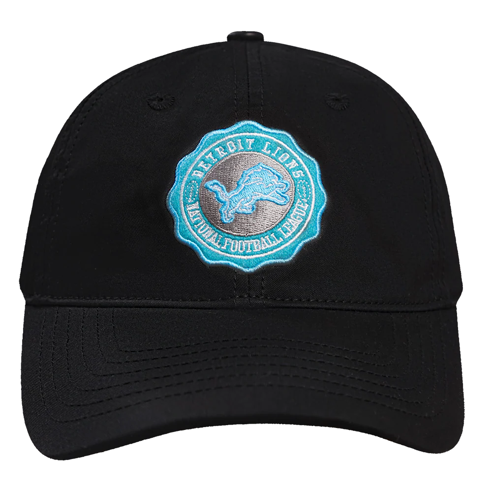 NFL DETROIT LIONS CREST EMBLEM DAD HAT (BLACK)