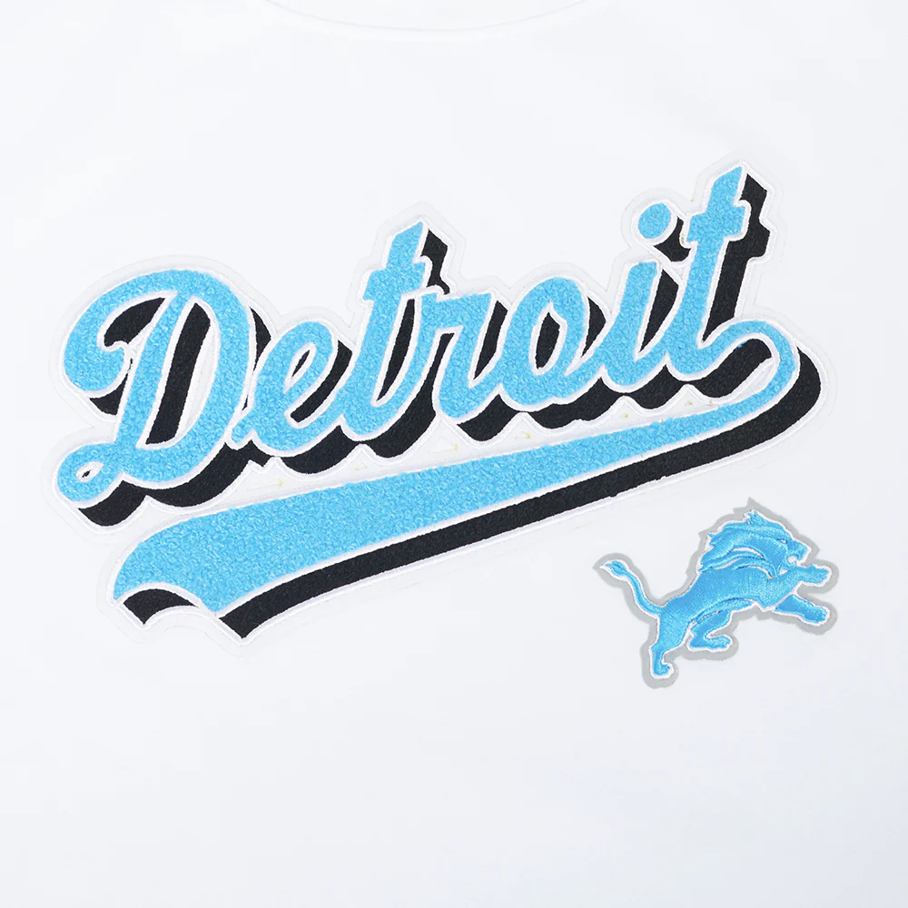 NFL DETROIT LIONS SCRIPT TAIL WOMEN'S SJ BOXY TEE (WHITE) - Image 9