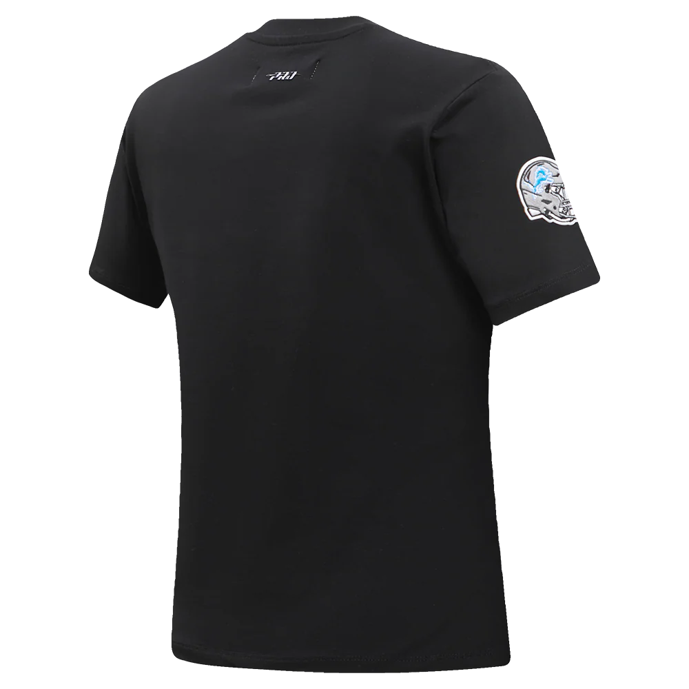 NFL DETROIT LIONS CLASSIC SHORT SLEEVE WOMEN'S SLIM FIT TEE (BLACK) - Image 3