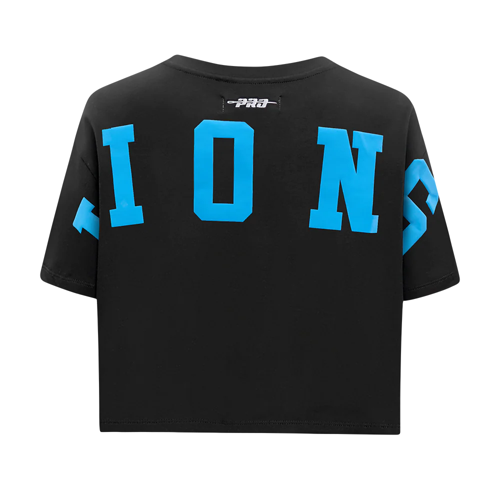 NFL DETROIT LIONS WINGSPAN WOMEN'S SJ BOXY TEE (BLACK) - Image 4