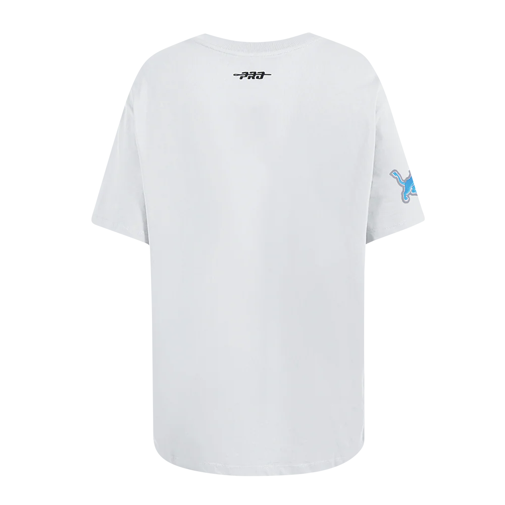 NFL DETROIT LIONS SHEER INFLUENCE WOMEN'S BOYFRIEND TEE (WHITE) - Image 3