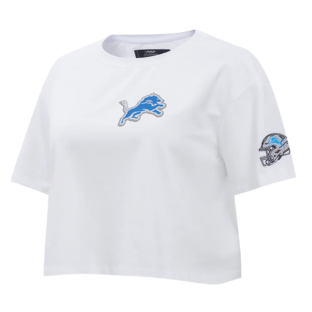 NFL DETROIT LIONS CLASSIC WOMEN'S BOXY TEE (WHITE) - Image 2