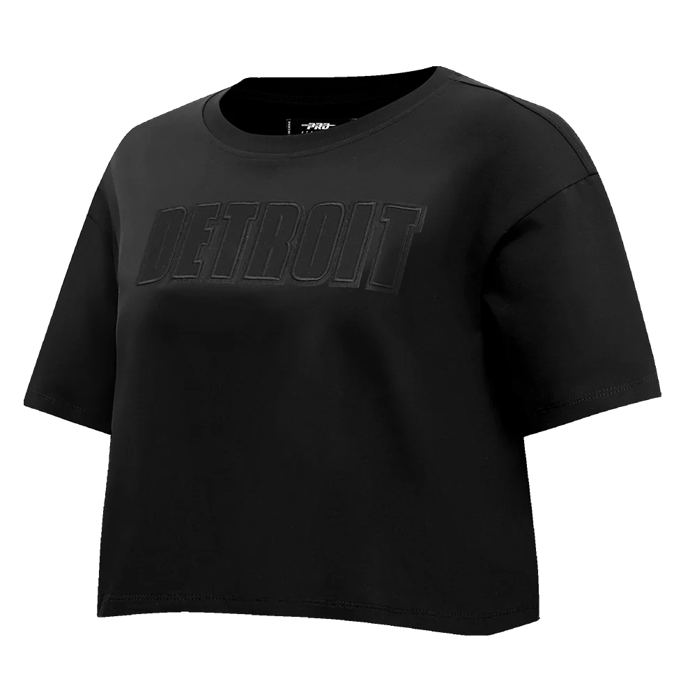 NFL DETROIT LIONS NEUTRAL WOMEN'S BOXY TEE (BLACK) - Image 2