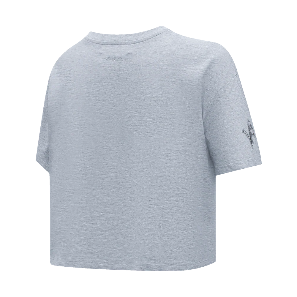 NFL DETROIT LIONS NEUTRAL SINGLE JERSEY BOXY TEE (DARK HEATHER GRAY) - Image 4