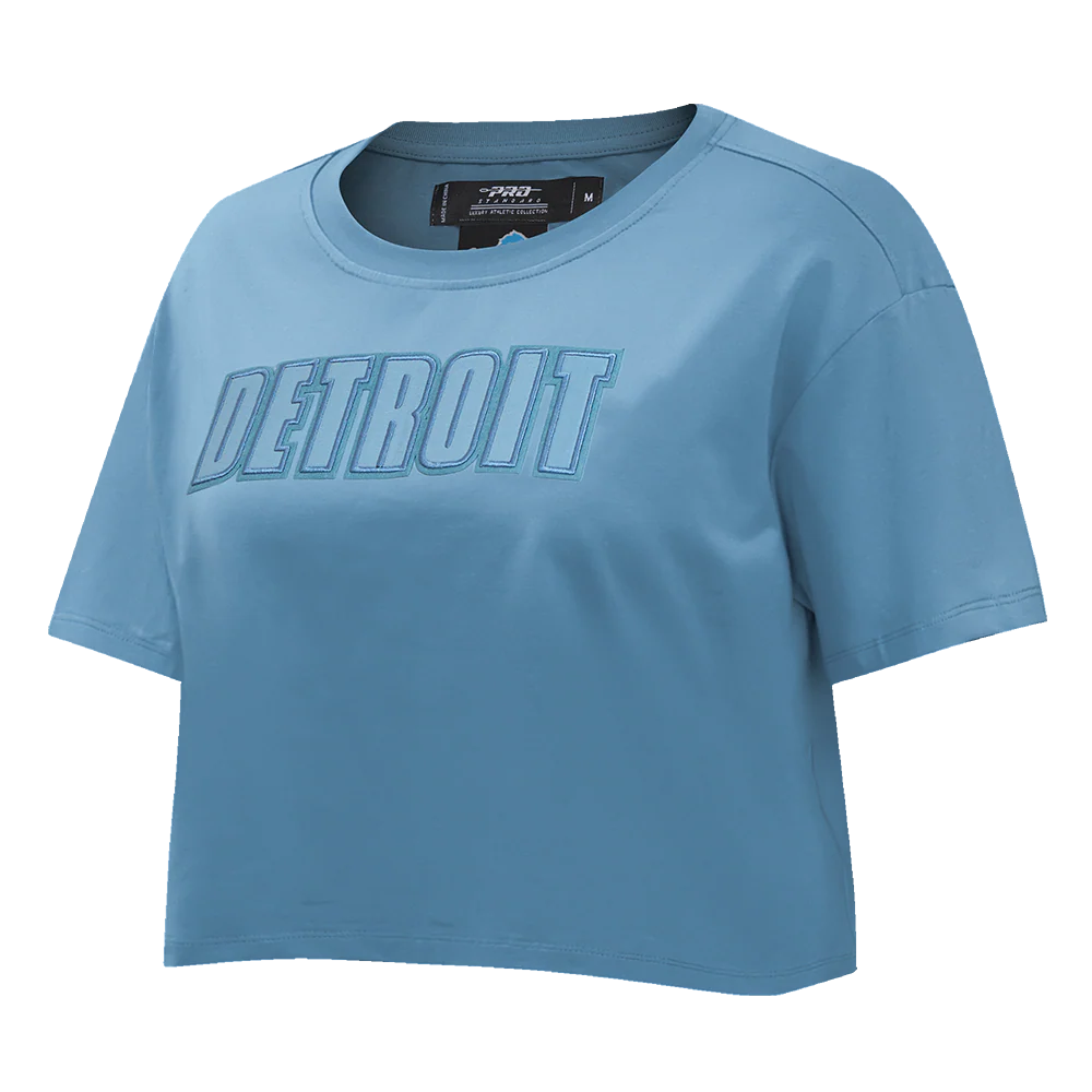 NFL DETROIT LIONS NEUTRAL SINGLE JERSEY BOXY TEE (STEEL BLUE) - Image 2