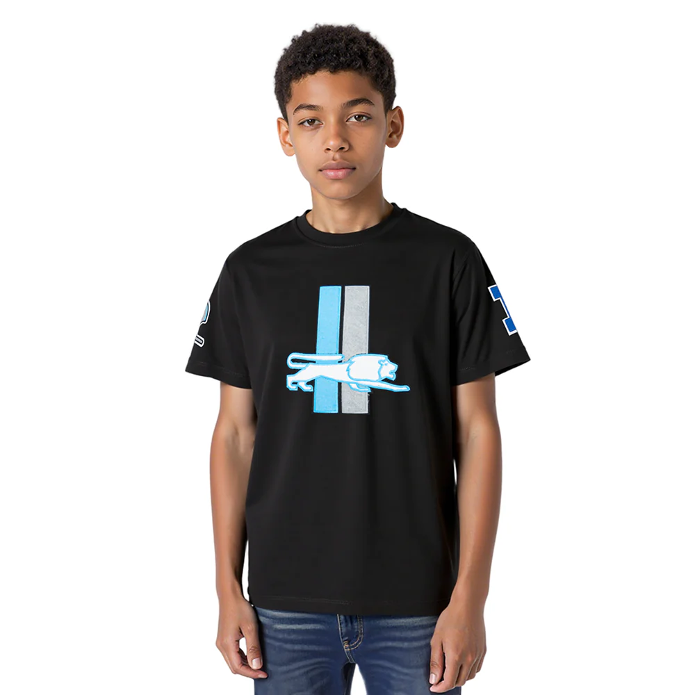 NFL DETROIT LIONS RETRO CLASSICS BIG BOY'S SS TEE (BLACK)