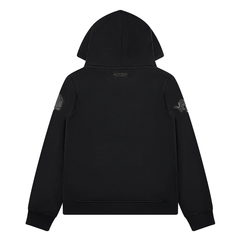 NFL DETROIT LIONS TRIPLE BLACK BIG BOYS FLEECE PULLOVER HOODIE (BLACK) - Image 13