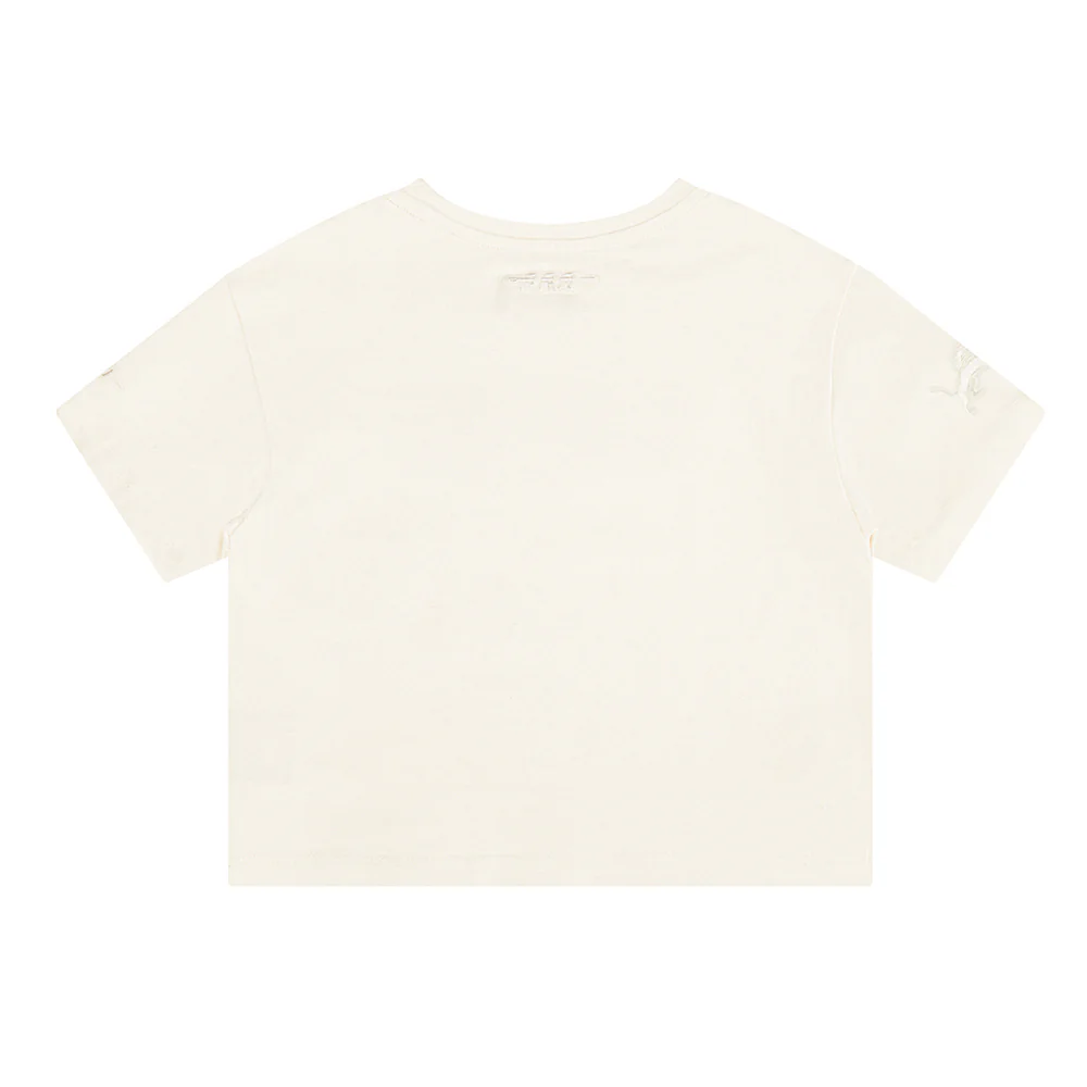 NFL DETROIT LIONS NEUTRAL BIG GIRLS SHORT SLEEVE BOXY TEE (EGGSHELL) - Image 4
