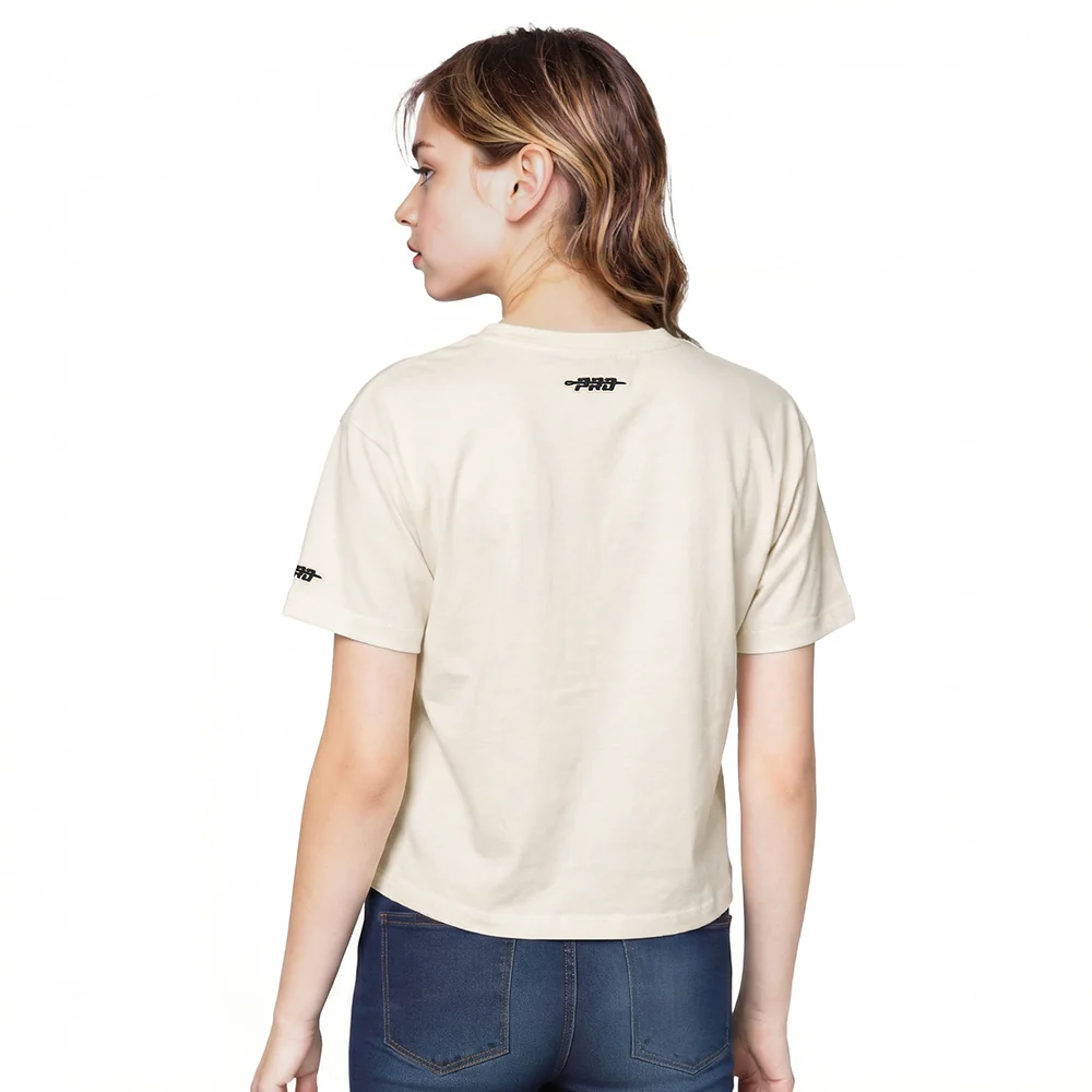 NFL DETROIT LIONS RETRO CLASSIC BIG GIRL'S SS BOXY TEE (EGGSHELL) - Image 2