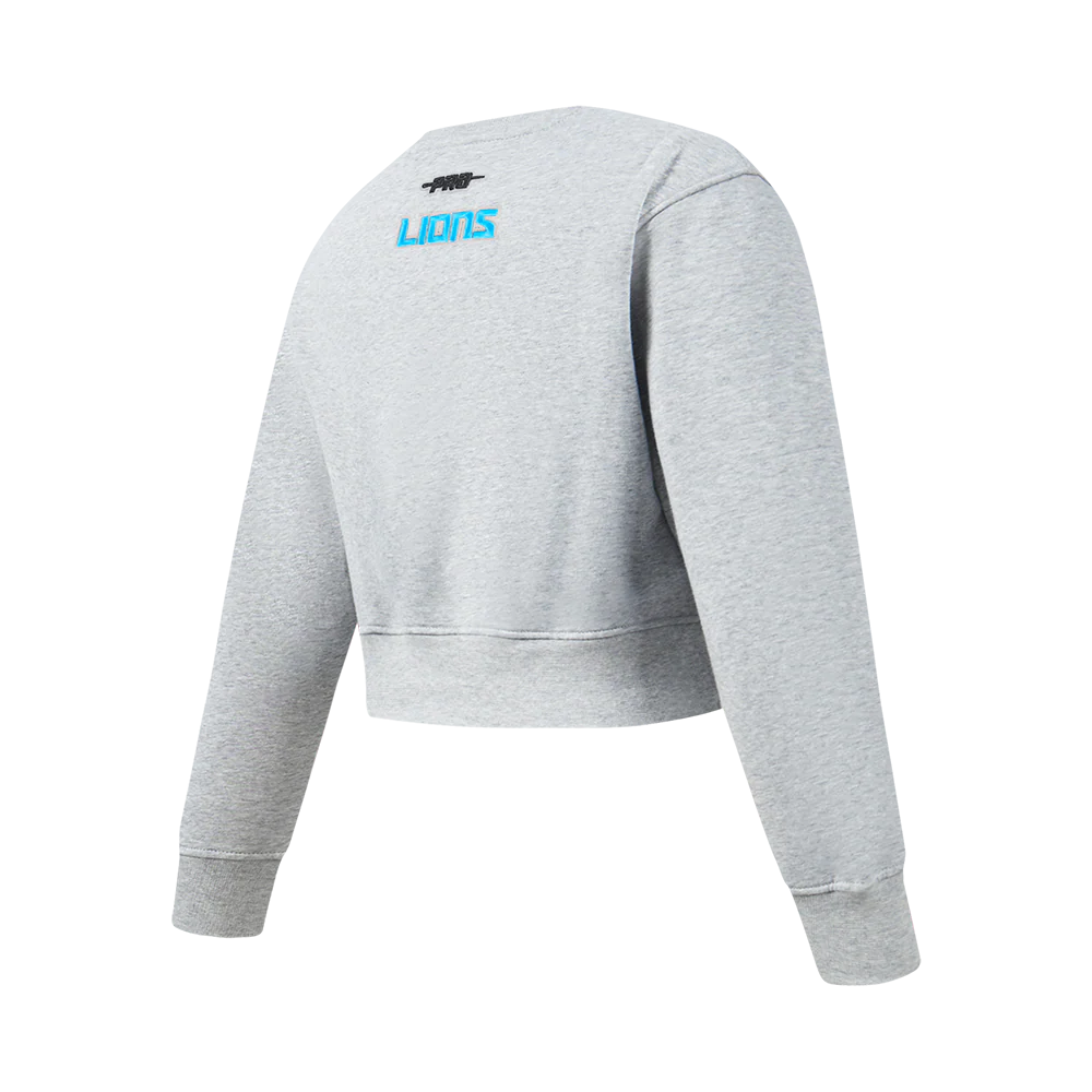 NFL DETROIT LIONS CLASSIC BIG GIRL'S FLC CREWNECK (HEATHER GREY) - Image 4