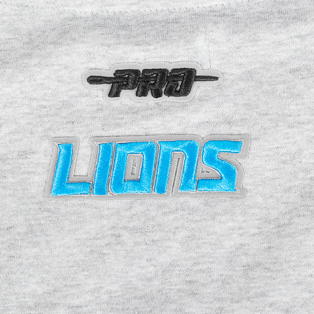 NFL DETROIT LIONS CLASSIC BIG GIRL'S FLC CREWNECK (HEATHER GREY) - Image 6