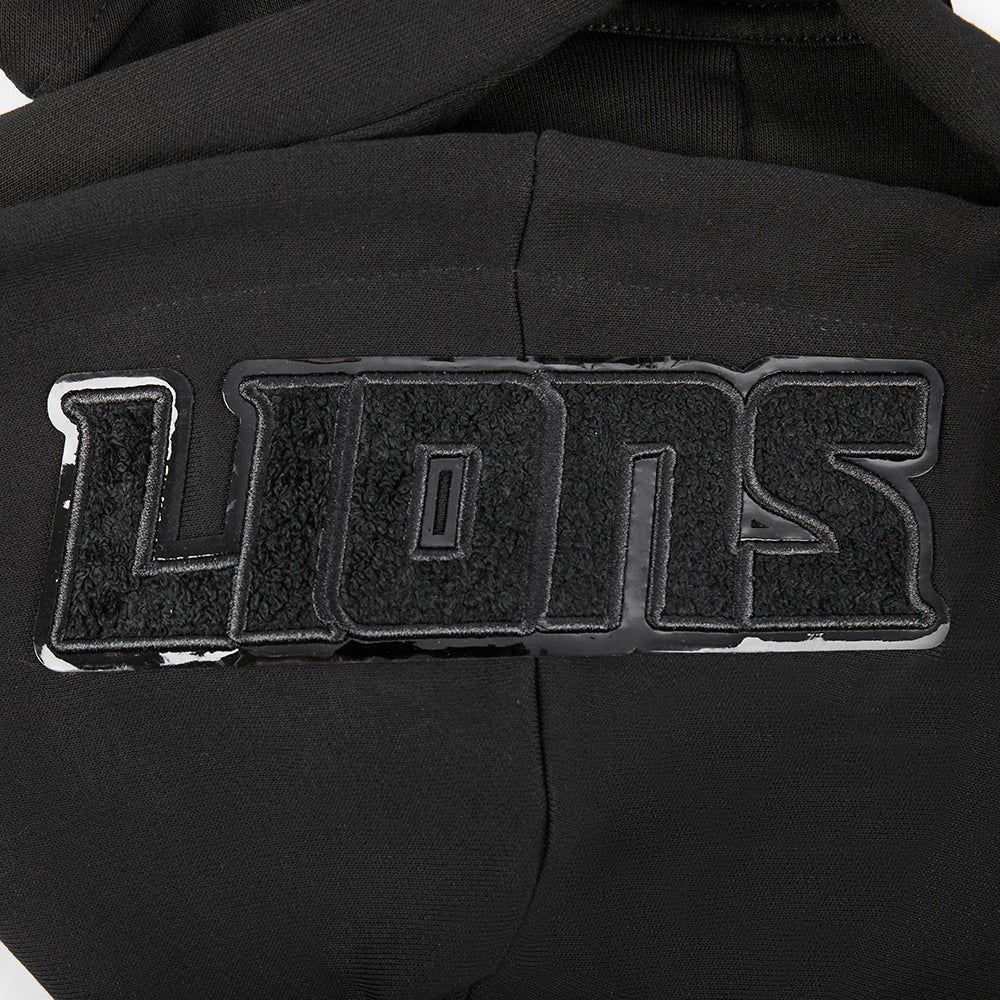 NFL DETROIT LIONS TRIPLE BLACK WOMEN'S FLC PO HOODIE (TRIPLE BLACK WOMEN'S) - Image 7