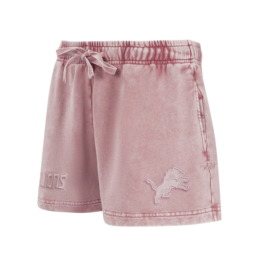 NFL DETROIT LIONS WASHED CLASSIC WOMEN'S ENZYME WASH FT SHORT (WASHED MAUVE) - Image 7