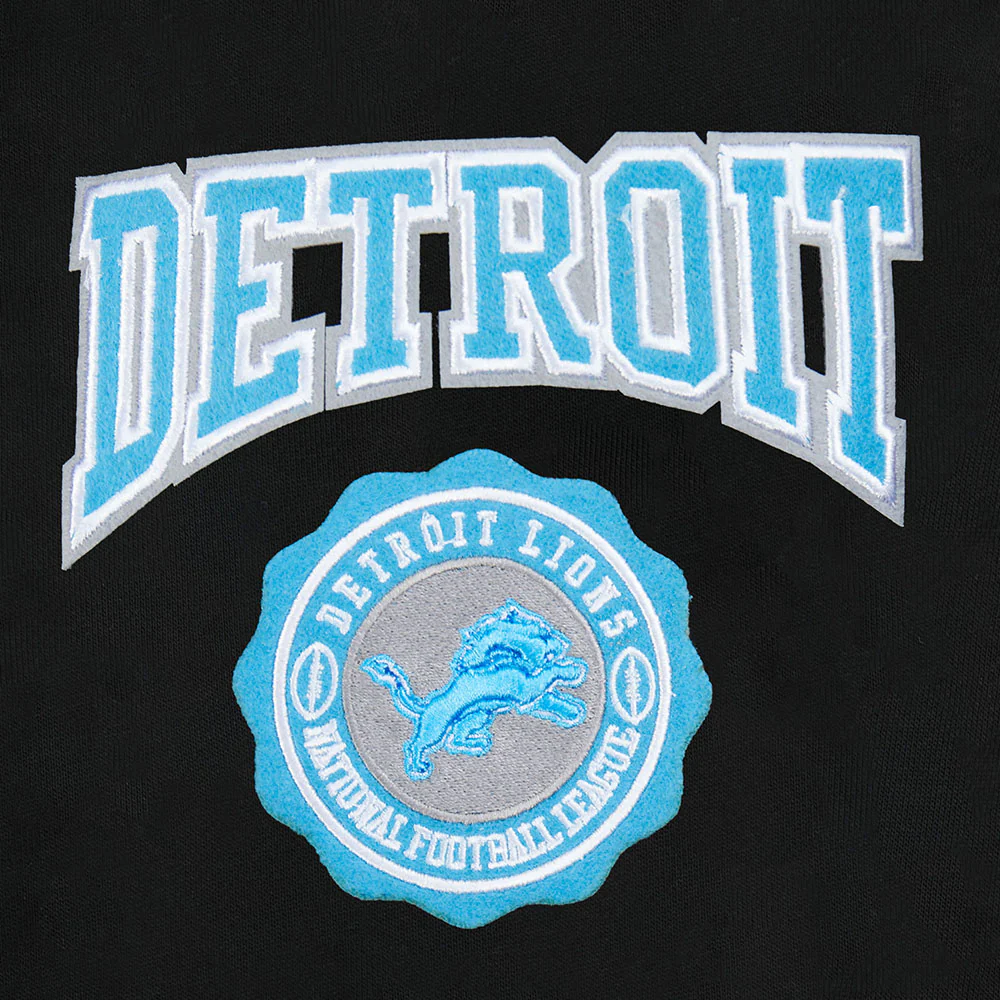 NFL DETROIT LIONS CREST EMBLEM WOMEN'S RIB FLC SWEATPANT (BLACK) - Image 10