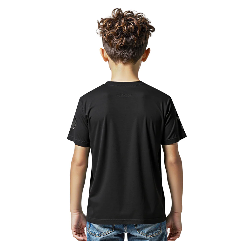 NFL DETROIT LIONS TRIPLE BLACK LITTLE BOYS SHORT SLEEVE TEE (BLACK) - Image 2