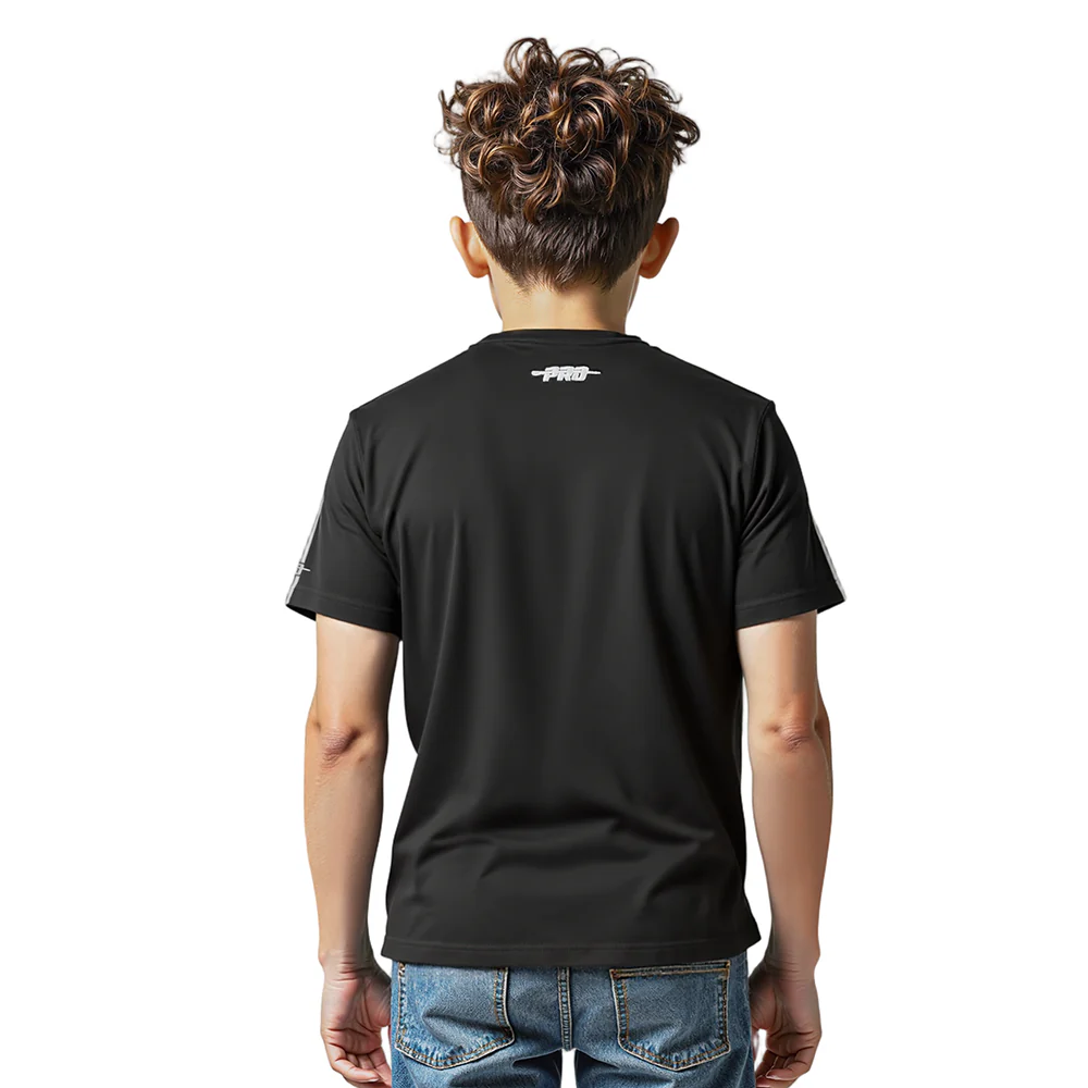 NFL DETROIT LIONS RETRO CLASSIC LITTLE BOYS SHORT SLEEVE TAPING TEE (BLACK) - Image 7